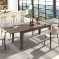 Table à manger rectangulaire extensible avec pieds en bois