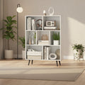 Étagère bibliothèque cube avec pieds en métal blanc