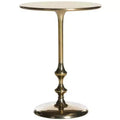 Table d'appoint ronde contemporaine en aluminium de style fuseau